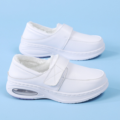 冬款真皮女护士鞋厚底33-42