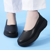 平底防滑白单鞋 安足恩护士鞋 女防滑真皮舒适软底透气不累脚春夏季