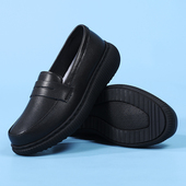 女透气不累脚软底防滑百搭黑色一脚蹬厚底医护小白鞋 25新款 护士鞋