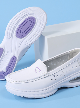 护士鞋秋冬季软底不累脚防滑厚底增高加绒学生医护工作鞋美容师鞋