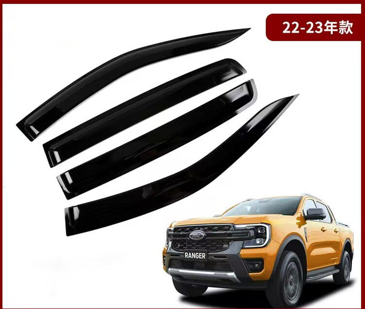 适用15-25年福特RANGER 撼路者皮卡改装泰版晴雨挡车窗遮雨挡雨眉