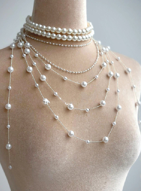 人造水晶人造水晶珍珠链女式