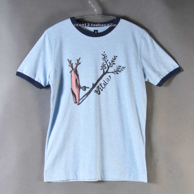 台湾潮牌ZOO夏季男女装儿童植树漫画纯棉短袖T恤情侣亲子装包邮