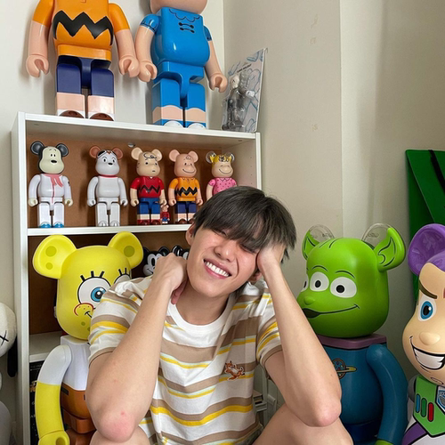 bkpp同款 泰国限定 慵懒刺绣 泰国条纹法式 半袖t恤