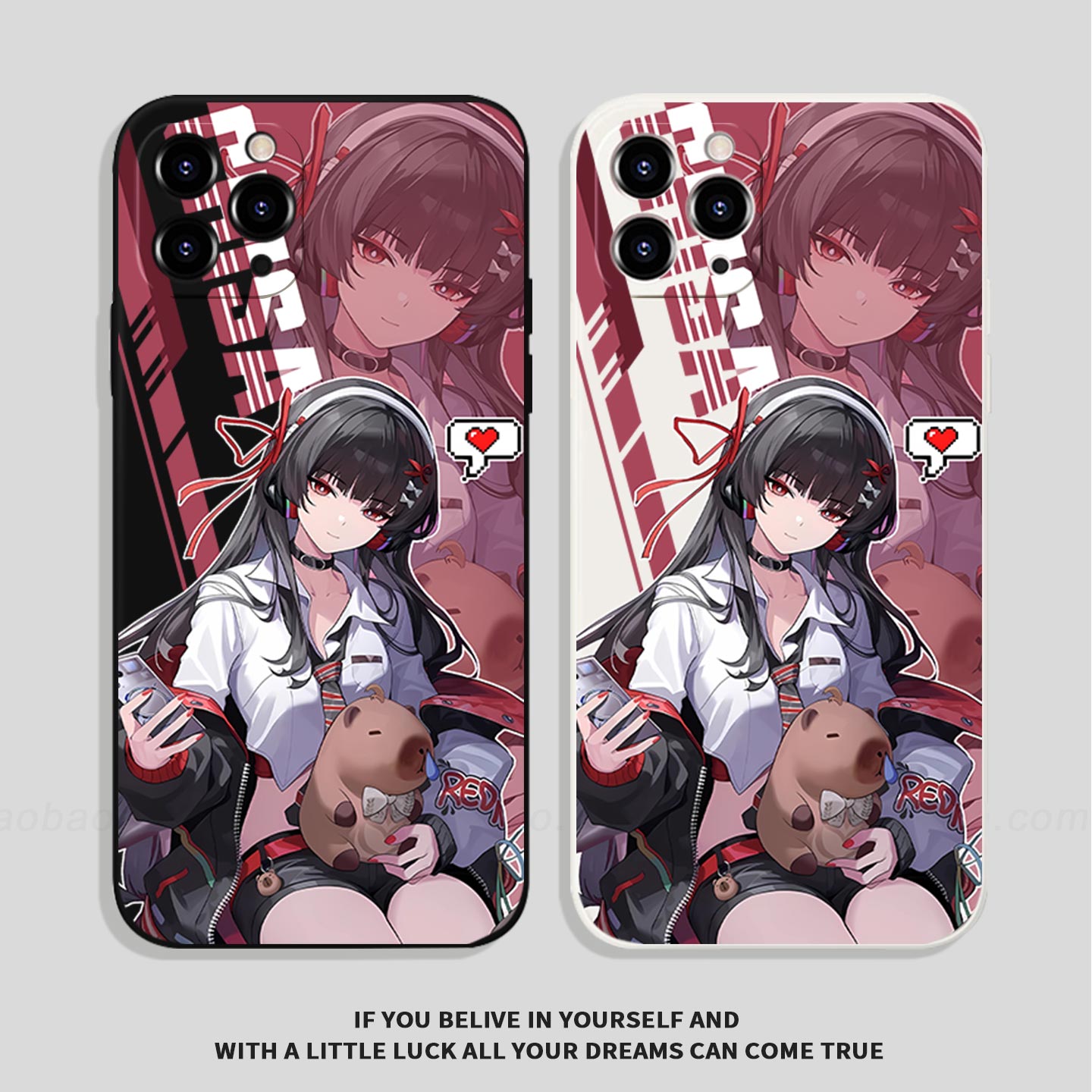 飒爽俏皮甜妹千咲安卓手机壳TPU