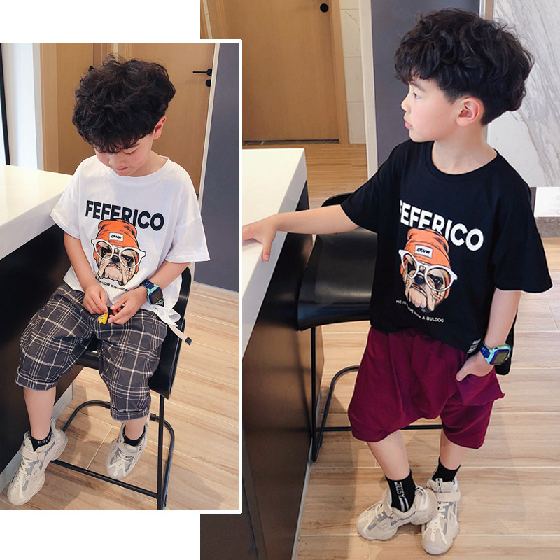 男童短袖T恤2019夏装新款儿童超酷眼镜狗t恤衫中大童韩版上衣洋气在类目 童装/婴儿装/亲子装, T恤中 - 来自Buy2taobao.com提供专业的淘宝代购服务