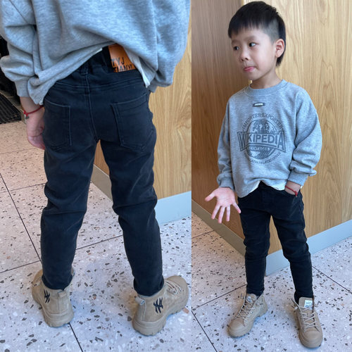 男童小脚修身牛仔裤子宝宝长裤
