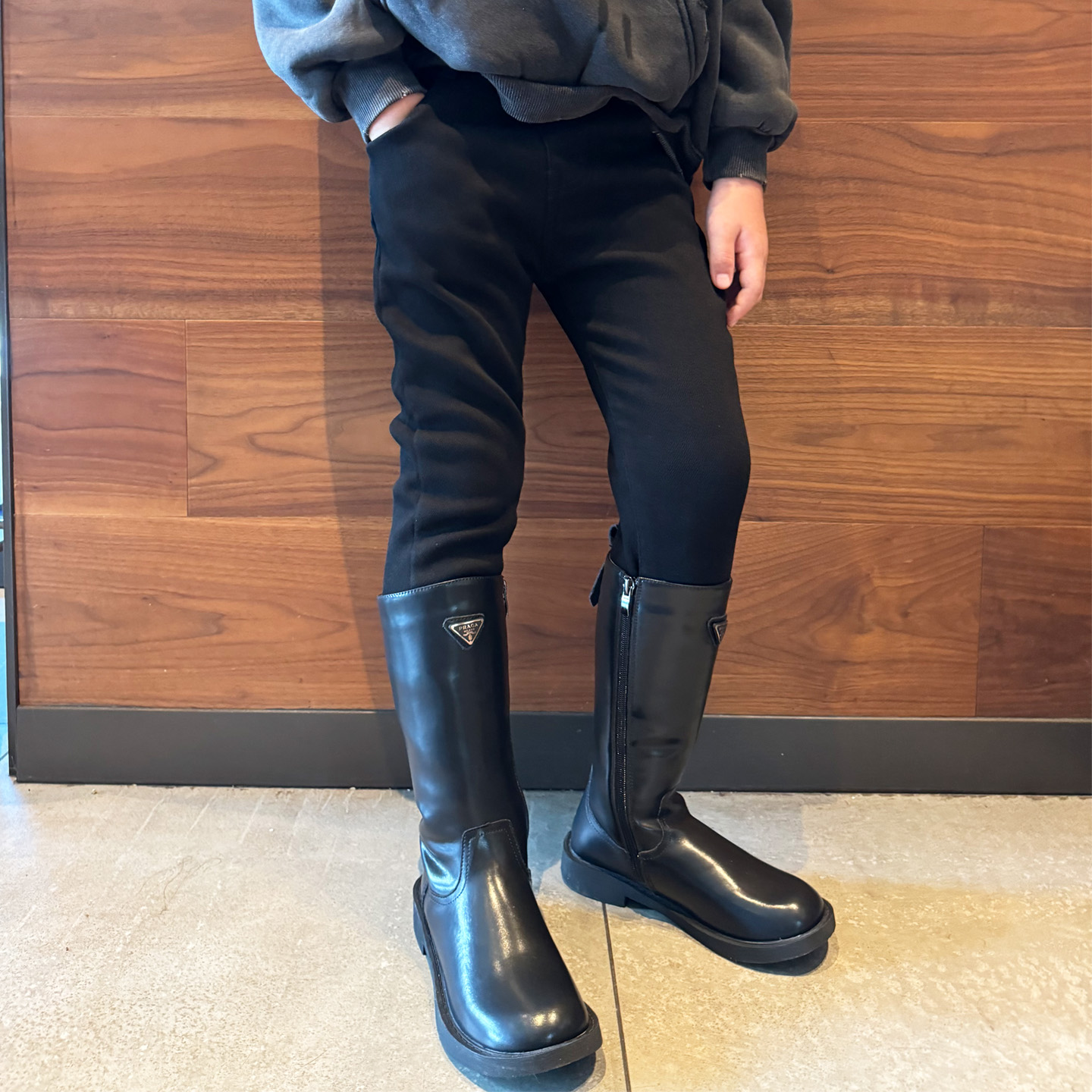 男童加绒黑色小脚修身牛仔裤子韩版2025冬季宝宝潮流高弹儿童长裤