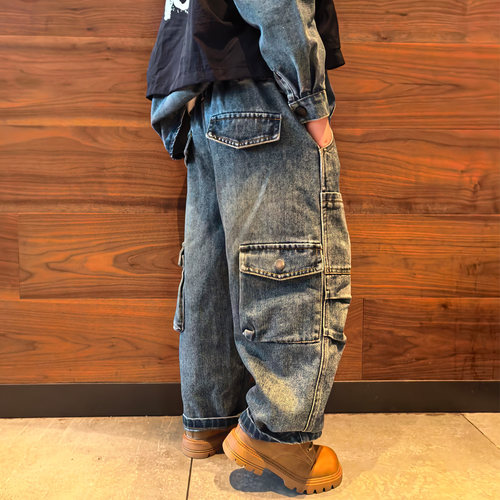 男童牛仔宽松工装裤休闲