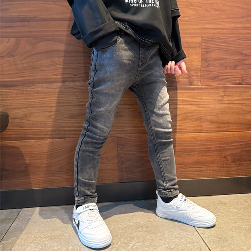 男童牛仔小脚修身长裤