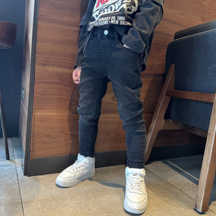 男童牛仔小脚修身瘦版铅笔魔术裤子2025春秋潮宝宝小中大儿童长裤