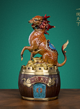 黎采铜新中式玄关装饰摆件