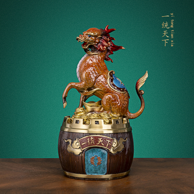 黎采铜新中式玄关装饰摆件