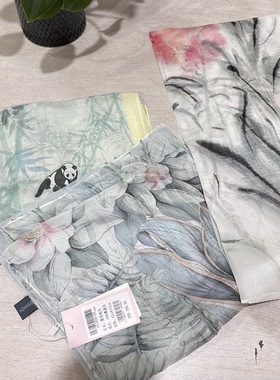 母亲节礼品 172*52cm真丝雪纺长巾 机器卷边 A品可送礼