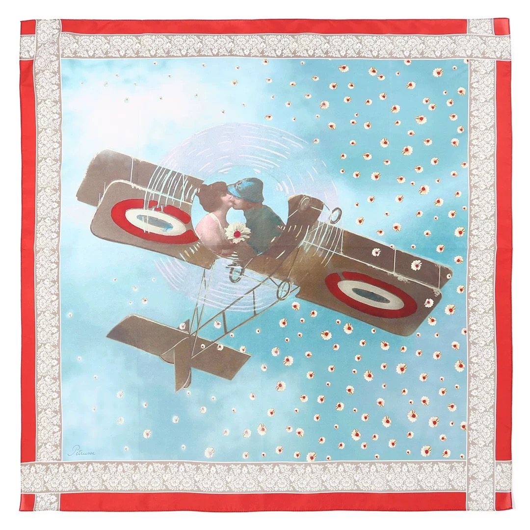 PET法国单 100%桑蚕丝真丝电力纺机器卷边围巾领巾