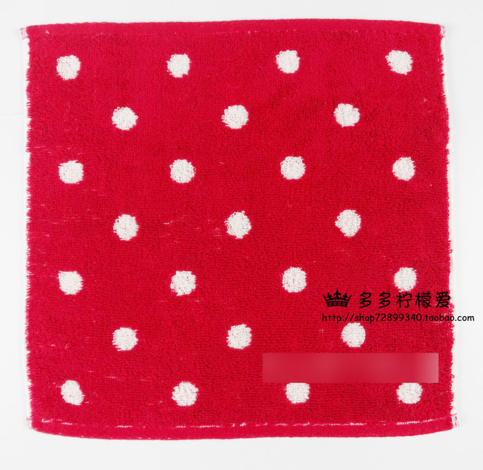 日系日单外贸毛巾面巾 内家U.A纯棉全棉圆点手巾手帕方巾S3X吸水