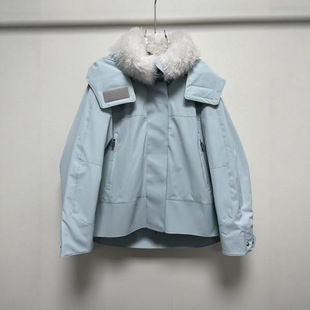 深圳南油可拆卸毛领羽绒服女2025新款冬季保暖派克服时尚外套大衣