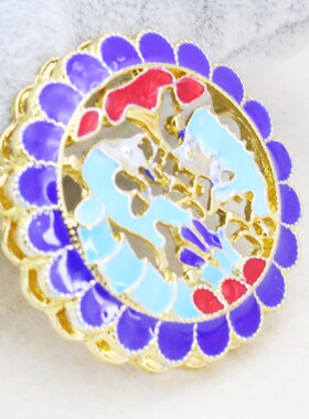油菜花景泰蓝花边散珠配饰隔珠