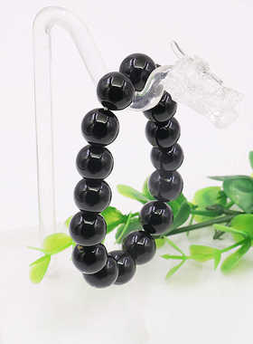 油菜花女黑曜石天然圆珠男女手链