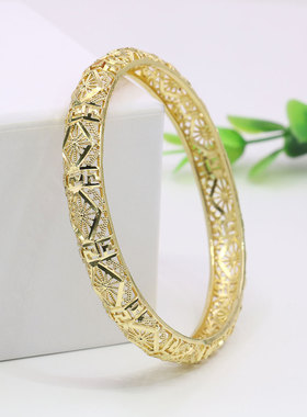 仿真黄金色手镯手链手饰保色沙金