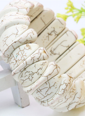 复古民族风夸张手镯配饰白松石