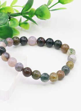 油菜花女玛瑙玉石天然水草手串