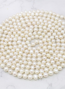 近圆长款生日礼物天然淡水珍珠
