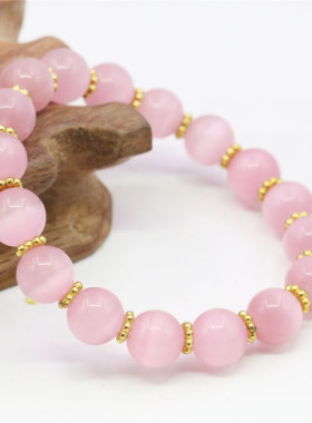 猫眼石桃花运单圈旺姻缘礼物手串