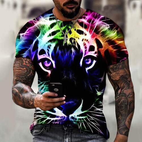 2024新款老虎猛兽动物3d打印男士