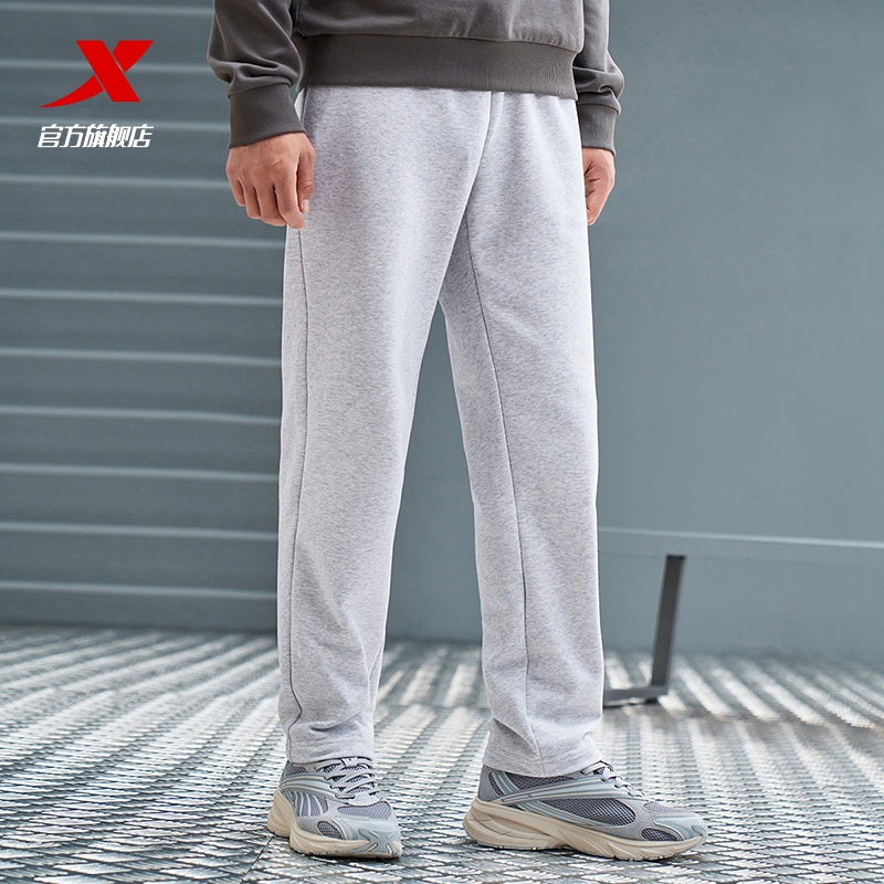 特步卫裤男平角裤2025新款秋季男装裤子休闲男裤直筒针织运动长裤