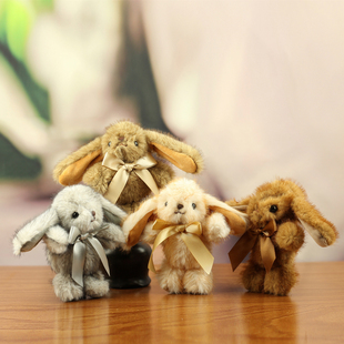 可爱萌仿貂毛小兔子挂件毛绒玩具公仔卡通包包挂饰钥匙扣娃娃玩偶