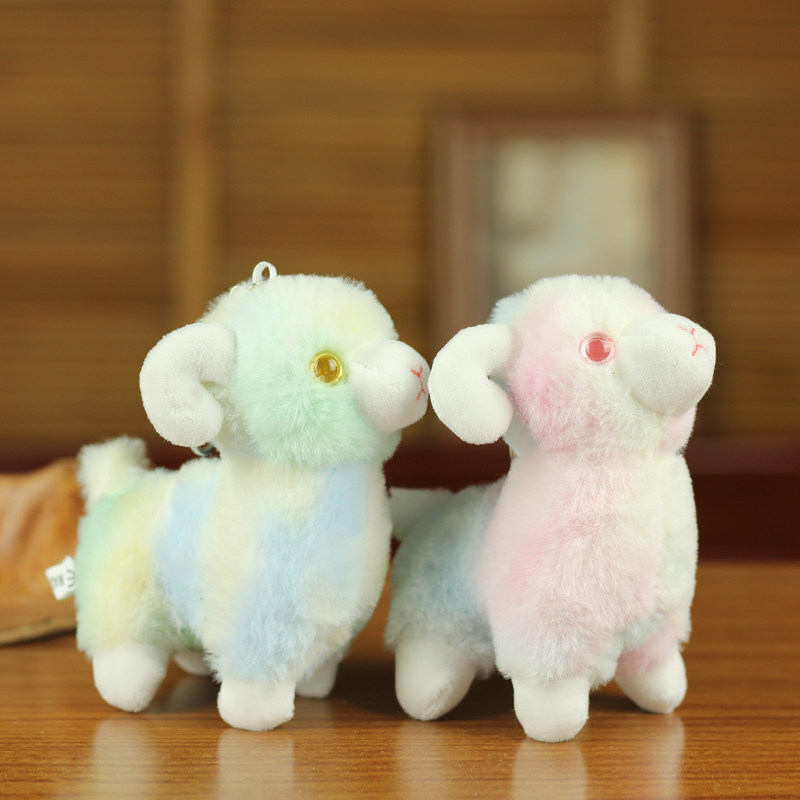 网红可爱萌小绵羊挂件毛绒玩具公仔小羊包包挂饰钥匙扣布娃娃玩偶