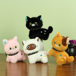 可爱萌网红小猫咪挂件毛绒玩具公仔卡通书包包挂饰钥匙扣娃娃玩偶