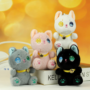 网红可爱铃铛小猫咪挂件毛绒玩具公仔包包挂饰玩偶钥匙扣娃娃玩偶