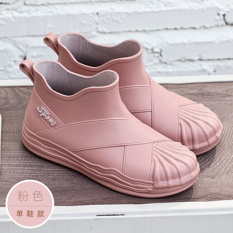 时尚款女装女靴雨鞋女外穿水鞋女士加棉雨靴短筒中筒防水防滑胶鞋