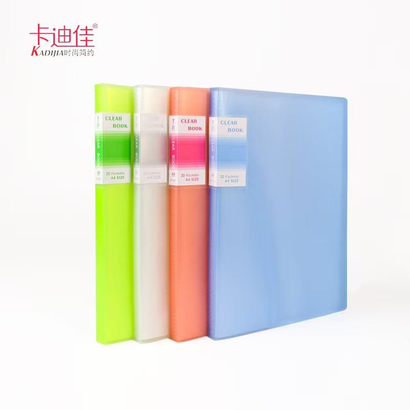文件夹透明糖果色插页40页60页资料夹多层插页夹收纳夹A4学生用试卷夹小清新活页夹插袋乐谱夹收纳册档案夹