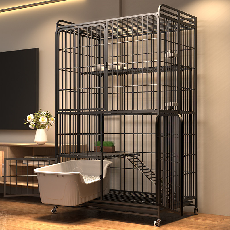 折叠猫笼子室内超大自由空间带厕所一体猫砂盆猫别墅幼猫猫咪屋舍