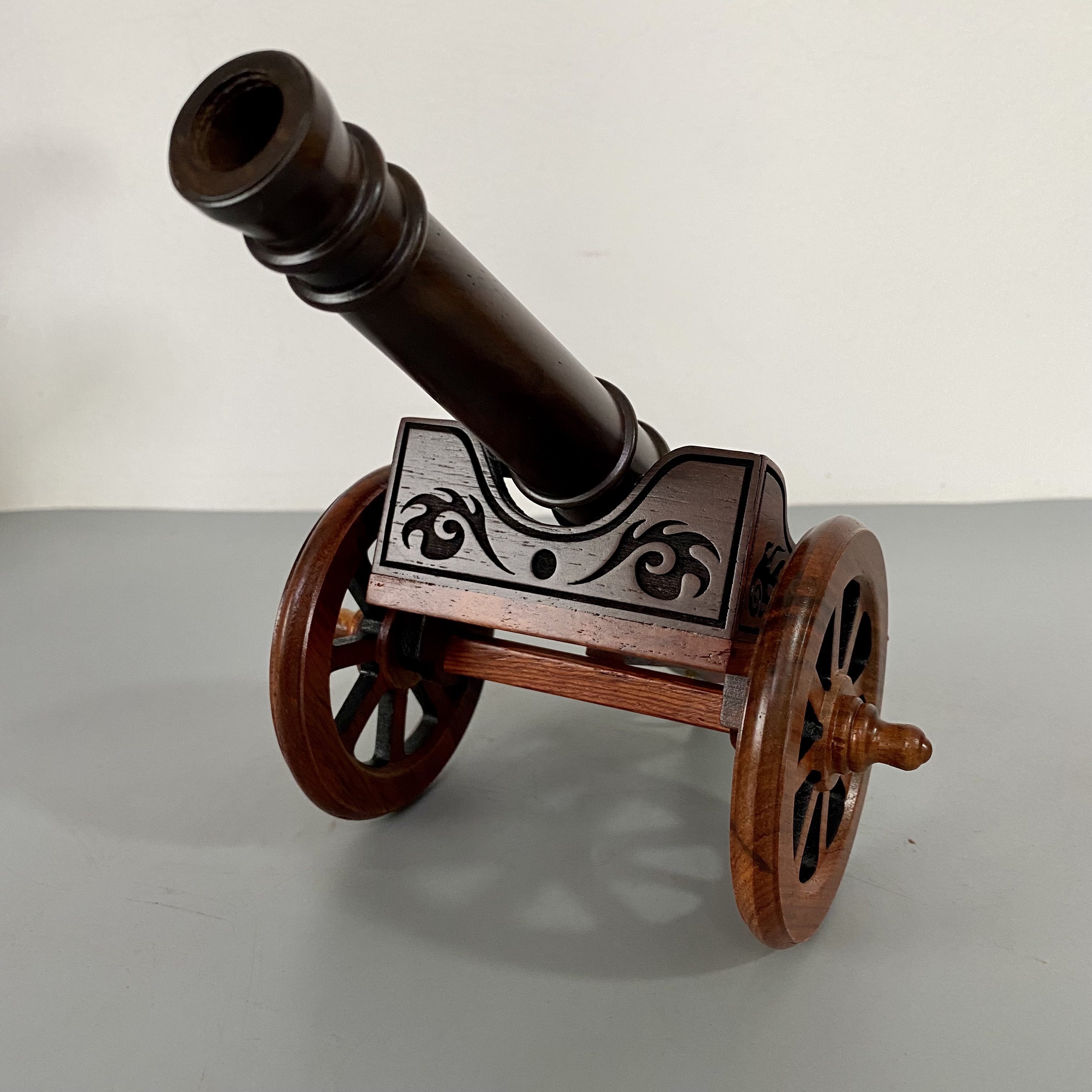 缅甸花梨仿古火炮大炮微缩模型趣味摆件红木工艺品乔迁开业送礼