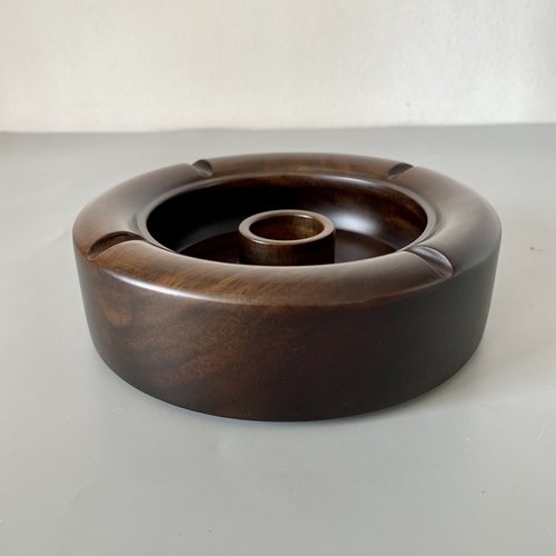 实木烟灰缸中式大号烟缸木质防摔防飞灰家用客厅酒店商用创意潮流