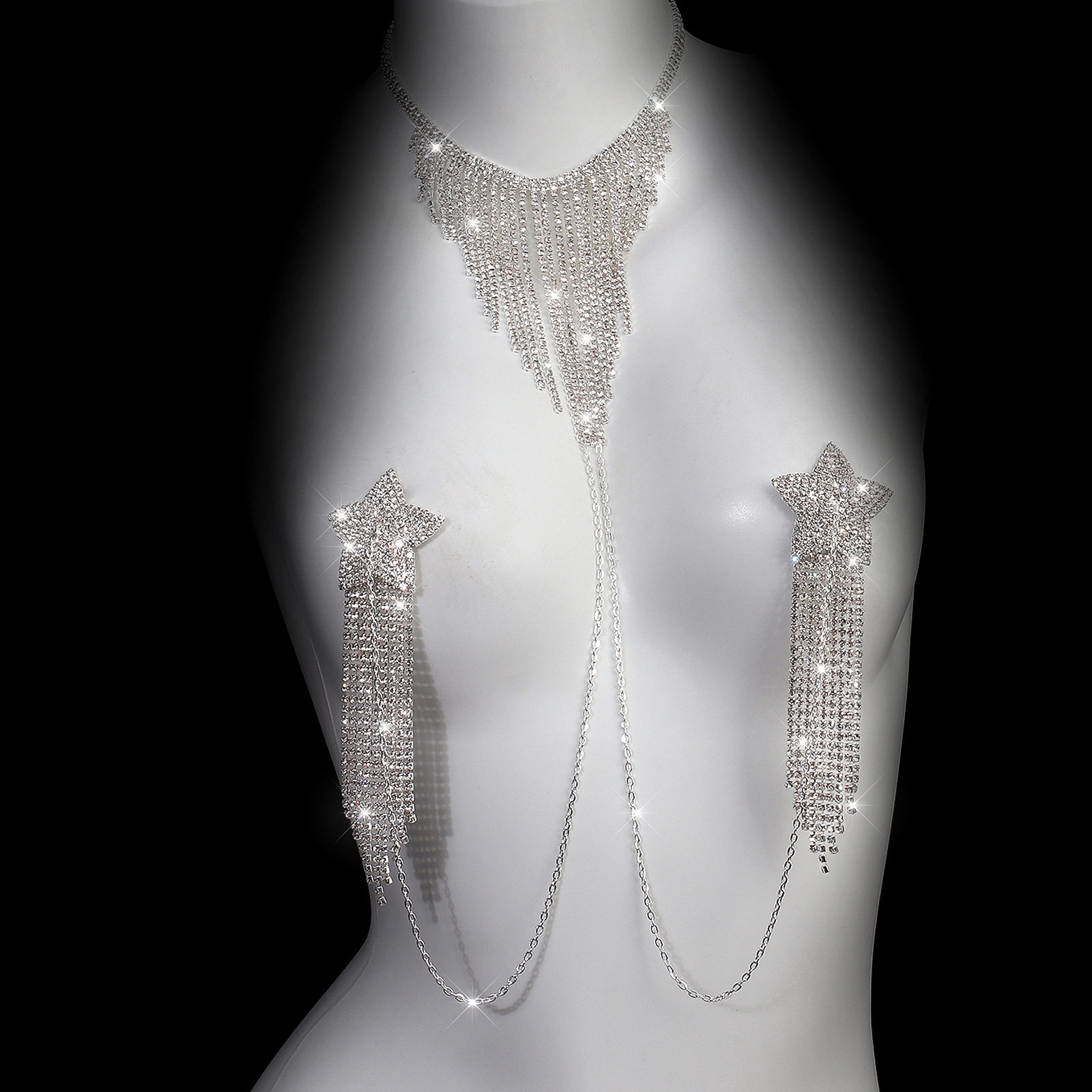 欧美跨境乳贴仿钻胸贴简约胸部装饰乳贴女诱惑胸贴花样性感装饰