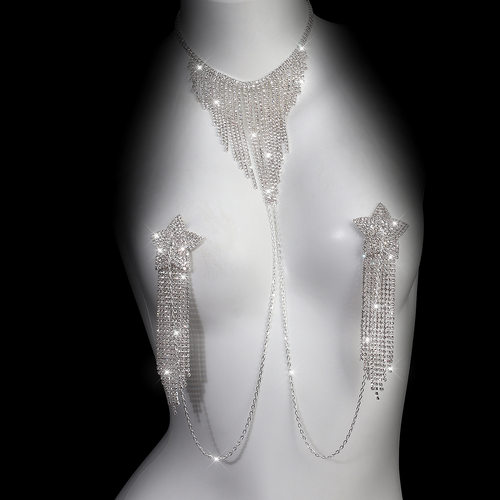 欧美跨境乳贴仿钻胸贴简约胸部装饰乳贴女诱惑胸贴花样性感装饰