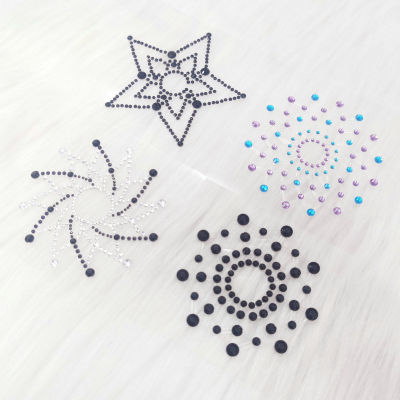 乳贴胸贴乳头贴烟花蓝粉钻石镂空美胸贴性感一次性钻石乳贴装饰