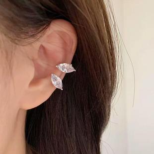 超闪简约水滴锆石耳骨夹女耳钉打孔无耳洞耳饰Y22 下单立减50