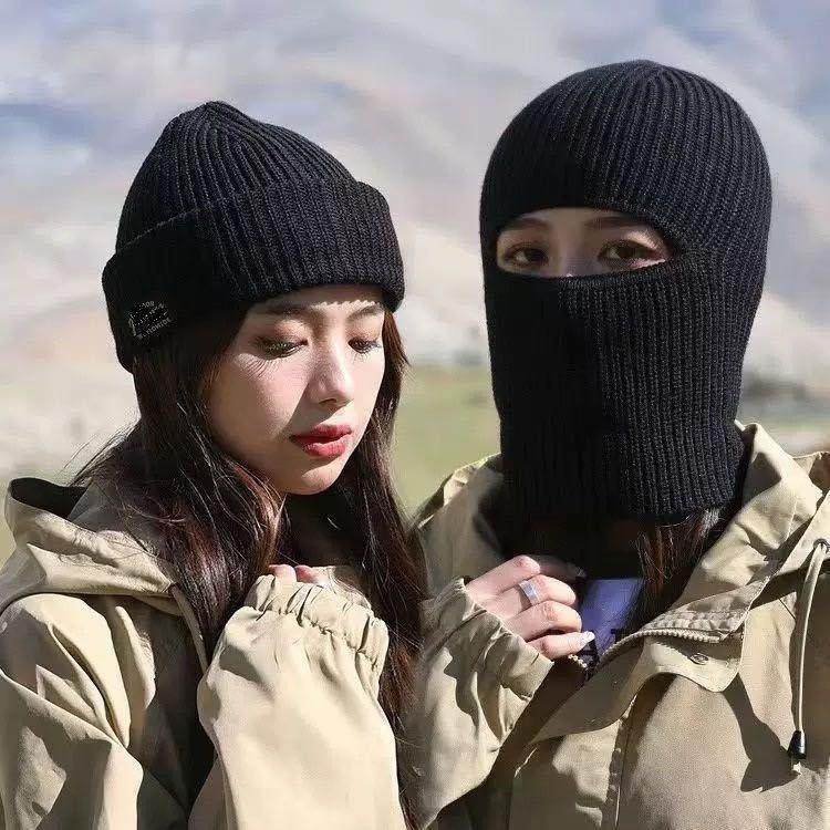 【下单立减50】男士针织毛线帽防风面罩护脸护脖保暖套头冷帽Y22