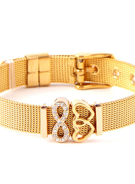 新款不锈钢手表链式手链 永恒的爱串饰手链送朋友饰品