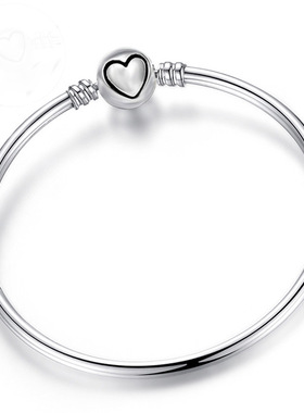 18新款欧洲魅力手链 创意爱心扣头手镯饰品