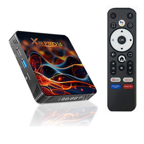 跨境X88 PRO 14机顶盒RK3518 2G/16GB wifi6安卓14高清网络播放器