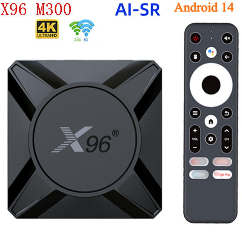 跨境x96 m300机顶盒s90/x5m 安卓14 4gb/32gb 千兆4k高清 tvbox图片