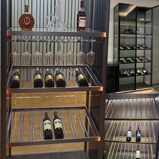 轻奢酒架定制高端酒柜红酒斜放层架家用酒瓶架子装饰葡萄酒展示架