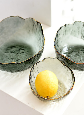 锤目纹彩色甜品碗居家使用水果盘